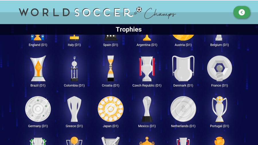 World Soccer Champs — ekran nagrody za wygrany mecz